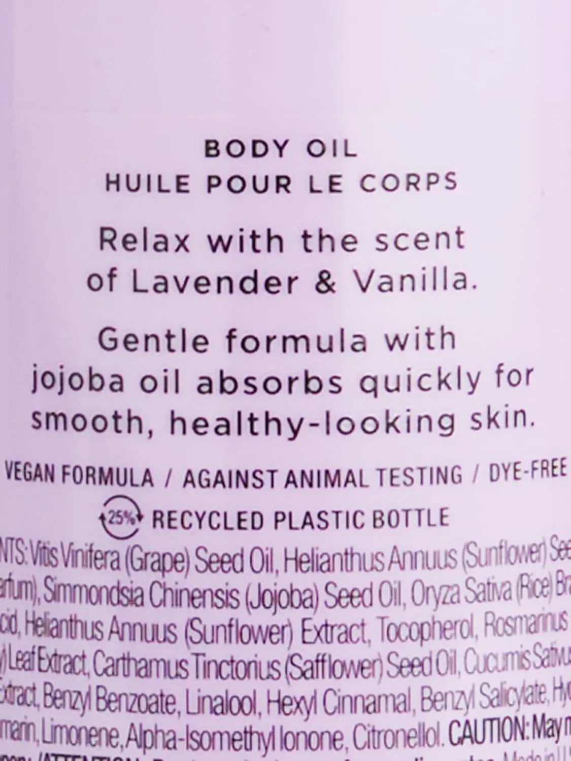 Lavander & Vanilla ķermeņa eļļa - Victoria’s Secret