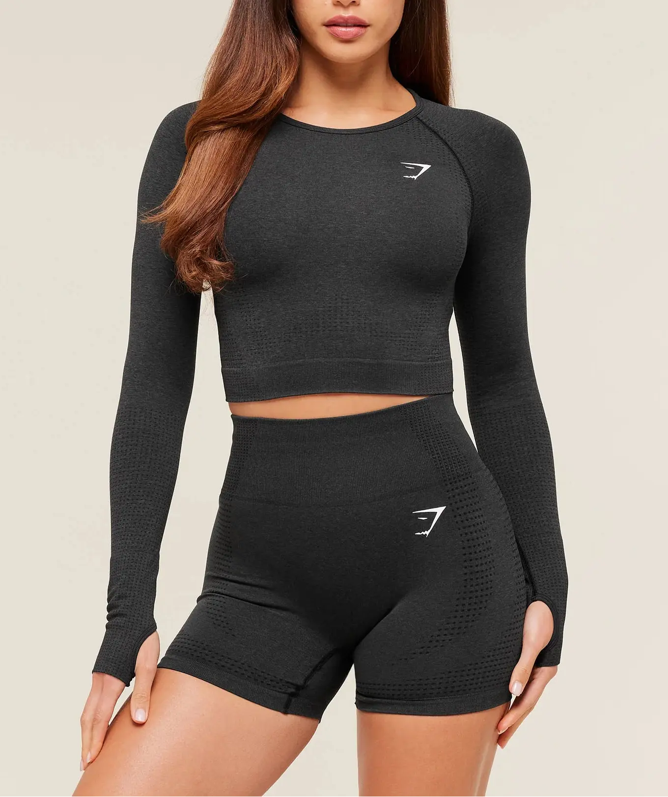 Vital crop - tops ar garām piedurknēm – gymshark