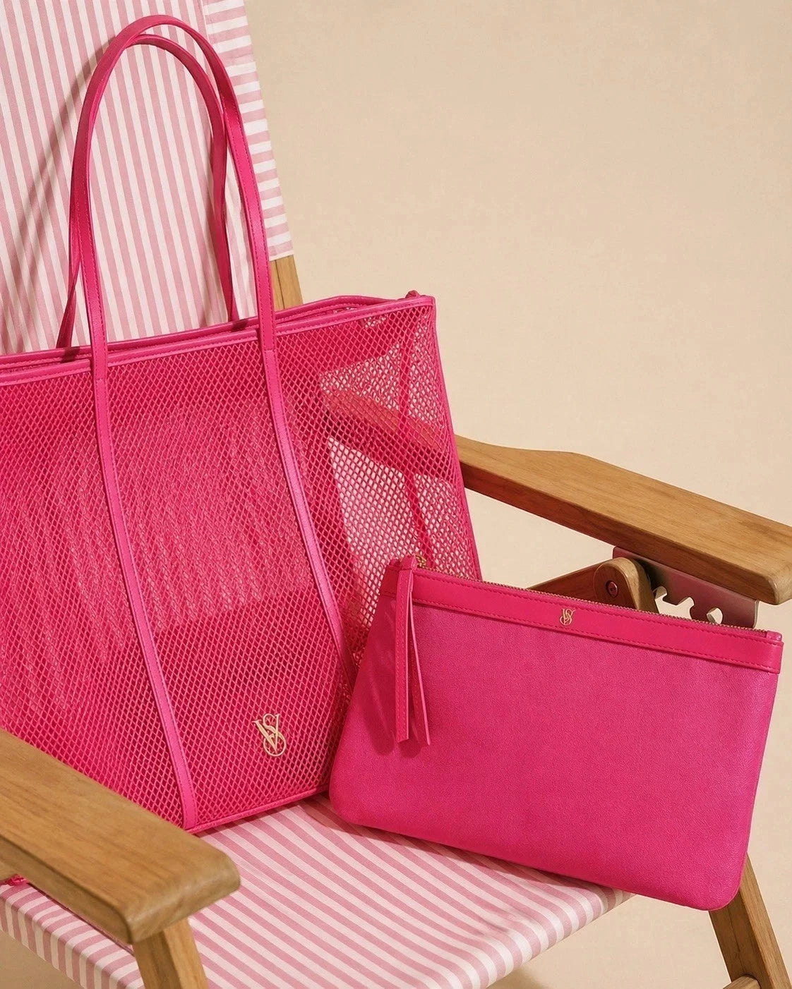 Victoria’s Secret Mesh Tote and Pouch Set